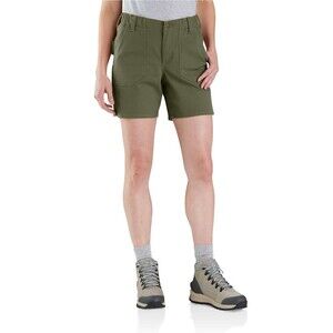 Carhartt Rugged Flex Relaxed Fit Canvas Work Shorts Women’s Sz 2 Basil Green